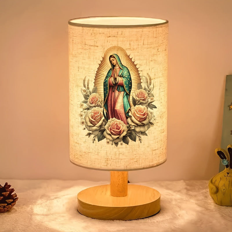 Decorative wooden table lamp