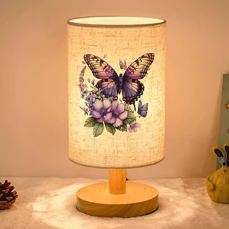 Decorative wooden table lamp