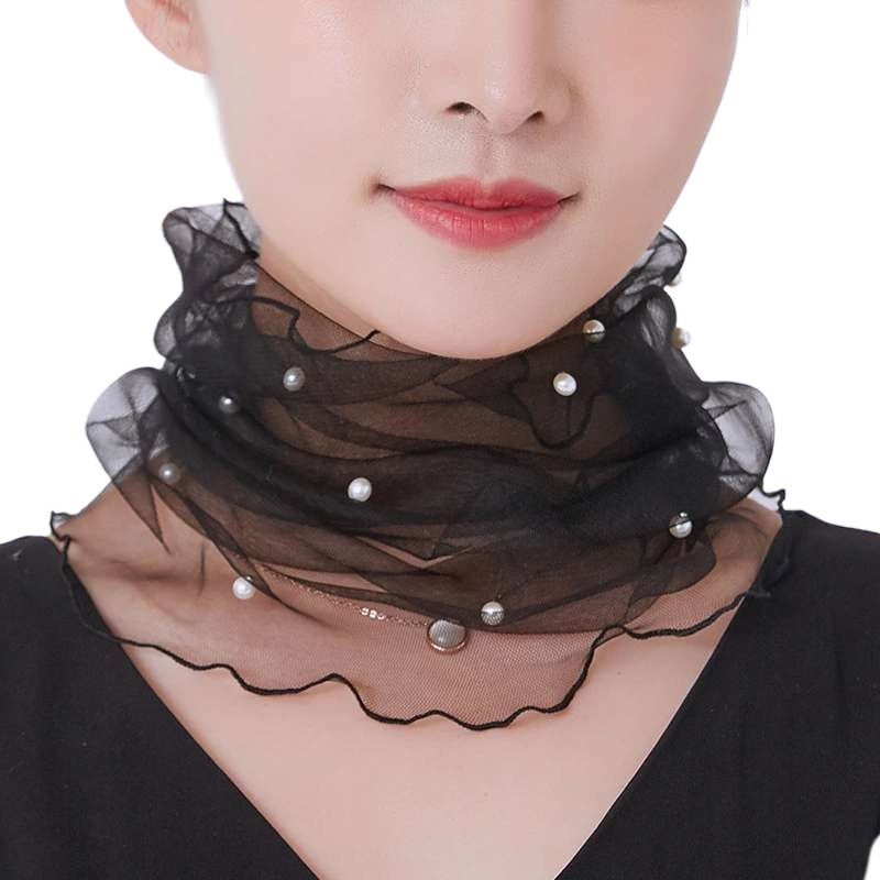 Mesh neck protection fashionable lightweight breathable scarf