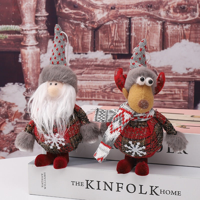 Santa Claus pendant decoration Christmas tree pendant foam cloth standing doll gift