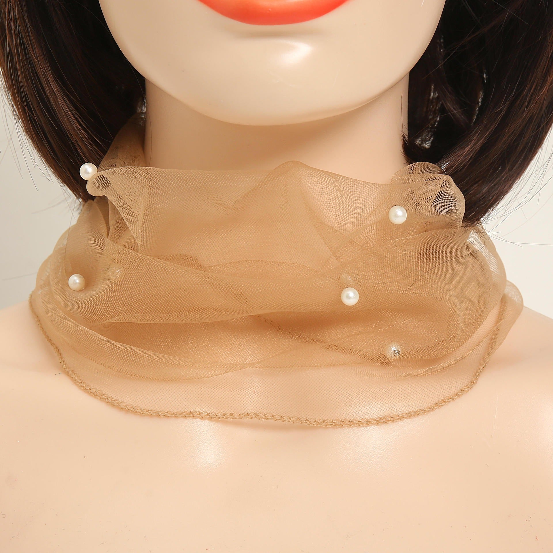 Mesh neck protection fashionable lightweight breathable scarf