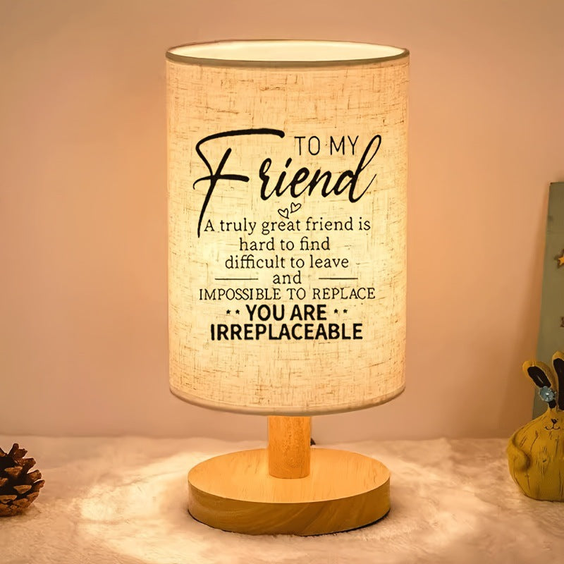 Decorative wooden table lamp