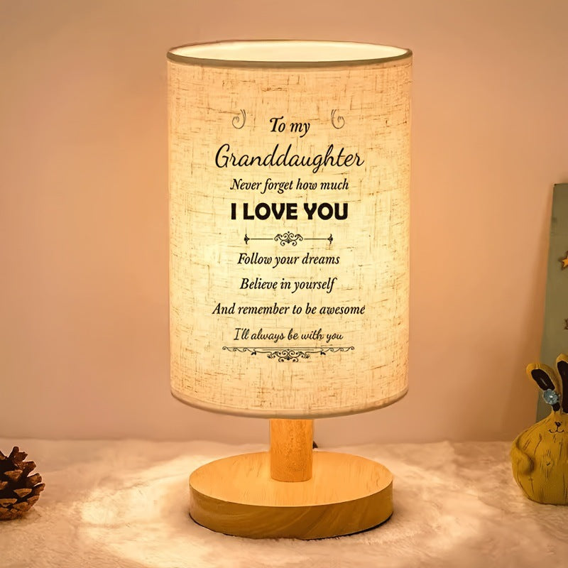 Decorative wooden table lamp
