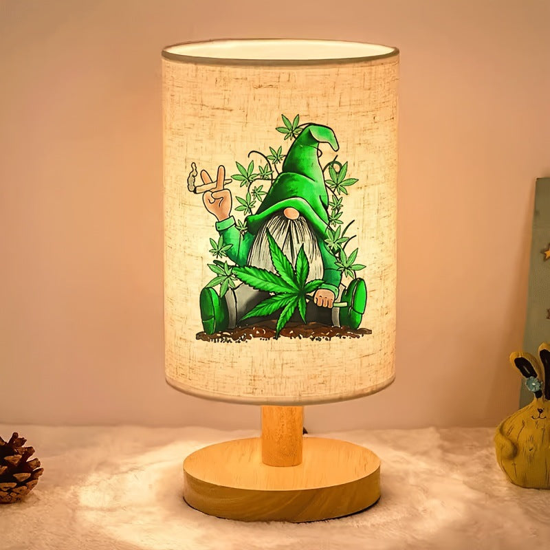 Decorative wooden table lamp