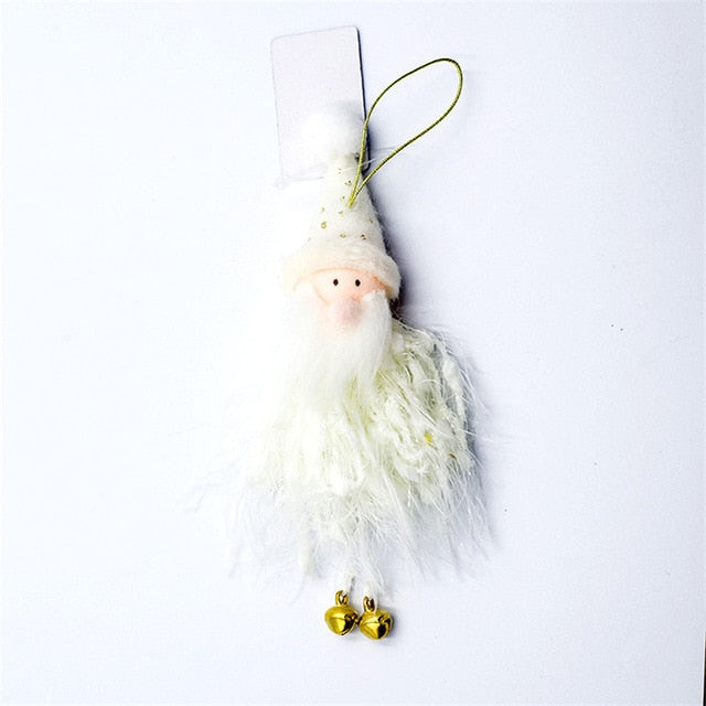 New Year Christmas Cute Angel Santa Claus Plush Dolls Christmas Tree Ornament Pendant Party Christmas Decoration for Home
