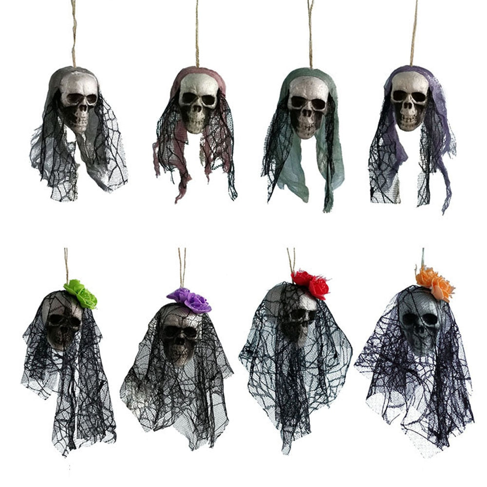 Halloween Scary Hanging Decor Pirates Corpse Skull Haunted House Bar Home Garden Decor Halloween Props Party Supplies Horror