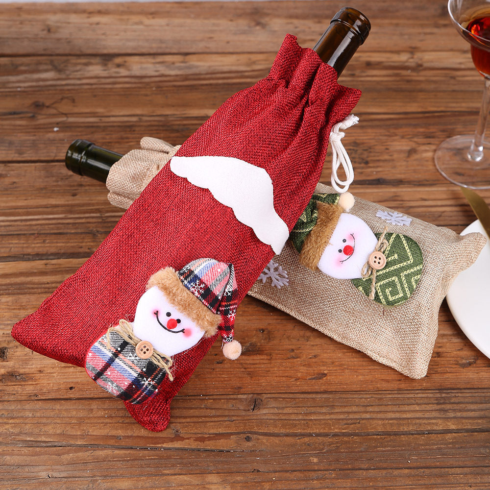 New Christmas decorations, Christmas wine bottle set, table decoration