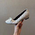 Polka Dot Bow Mary Jane Flat Shoes