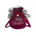Christmas velvet apple gift bag, Christmas decorative items, children's candy bag, gift bag