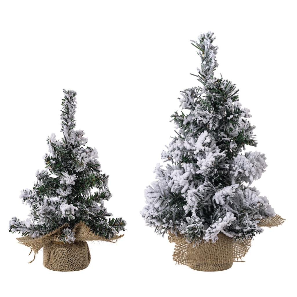 Christmas decoration creative simulation snow Christmas tree mini small tree desktop decoration Christmas spray snow small tree