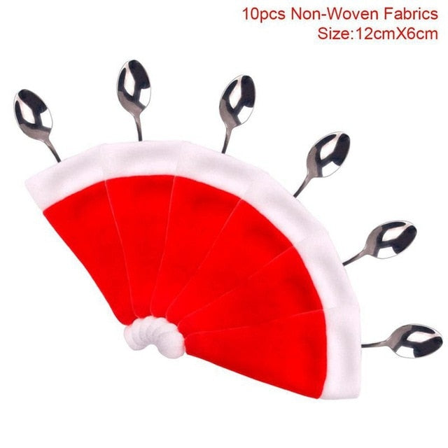 Christmas Decorations For Home Placemat Tablecloth Tableware Christmas Ornament Navidad Xmas Gift Happy New Year