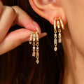 Star and Moon Asymmetric Earrings Set of 3, Cubic Zirconia Stud and Clip-On Earrings