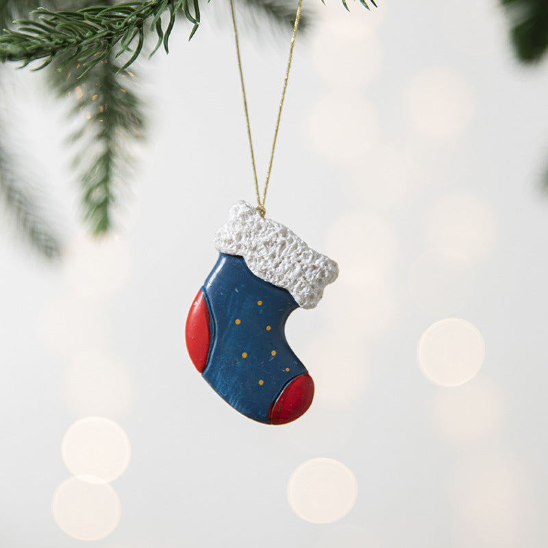 Christmas decorations, colored resin staffs, gift packages, hanging decorations, Christmas tree ornaments