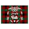 Christmas Tree Elk Printed Meal Mat Christmas Striped Checkered Table Mat White Hemp Western Food Mat