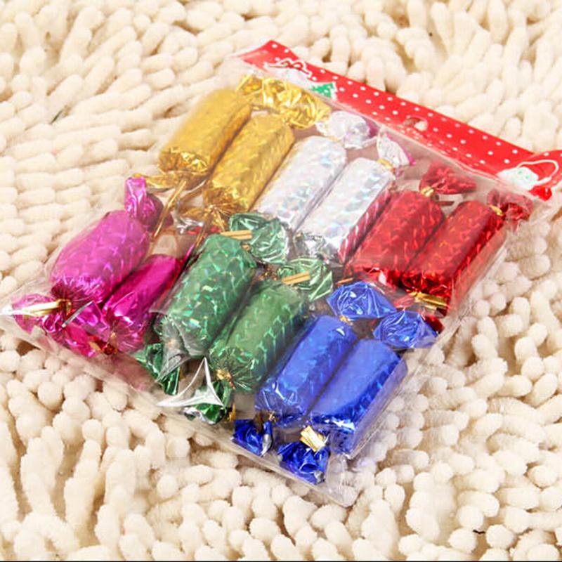 12Pcs/bag Hot Sale Christmas Candy Ornament For Christmas Tree Celebration Party Wedding Birthday Xmas Decoration Mixed Color