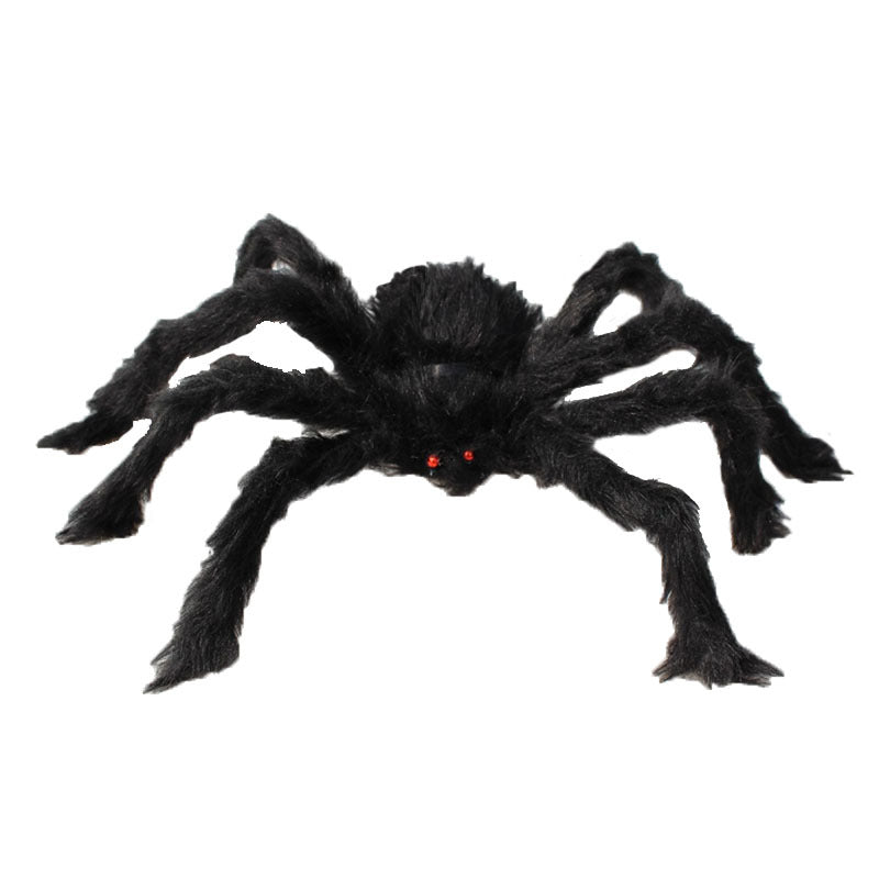Halloween New Spider Web Triangular Net Simulation Oversized Plush Spider Ghost Festival Indoor And Outdoor Decorative Props