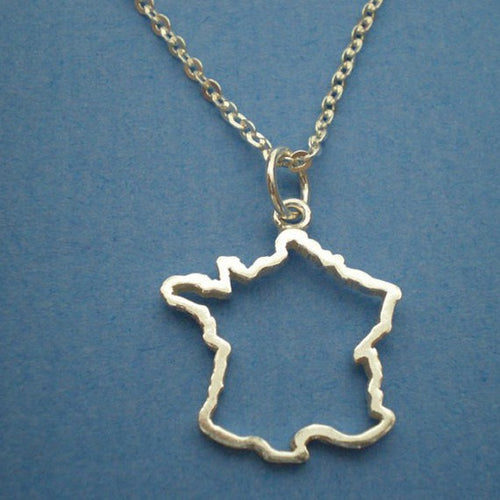 African Ireland Syria Jamaica Israel Nigeria Puerto Rico US France National Map Necklace