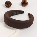 New hairband sponge thickened and widened headband high skull top hair clip mesh red wide edge pressed hair headwear for women