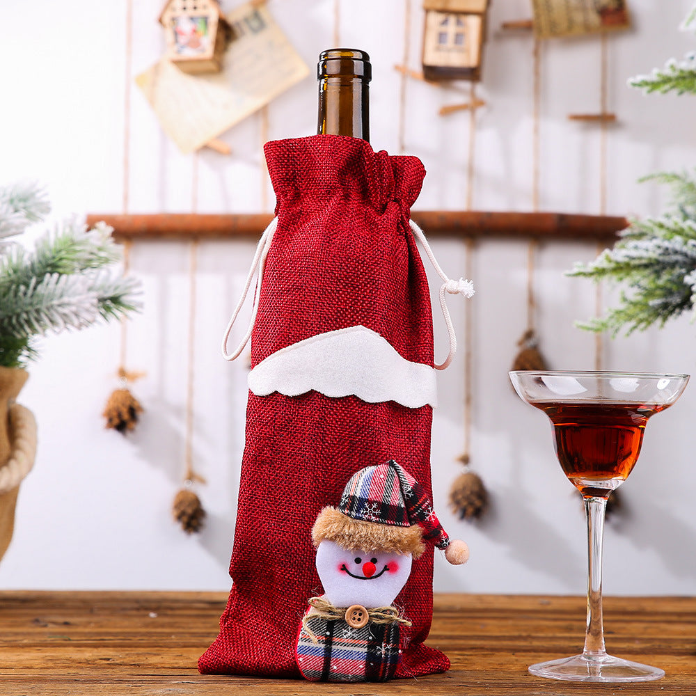 New Christmas decorations, Christmas wine bottle set, table decoration