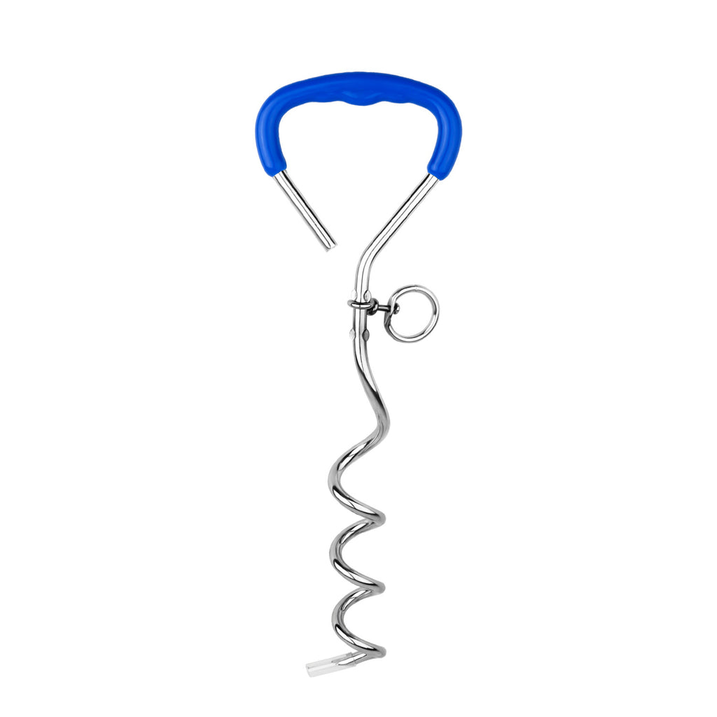 Outdoor Pet Supplies Dog Stake Chrome Plated Spiral Ground Anchor Dog Tether Factory Direct Stock