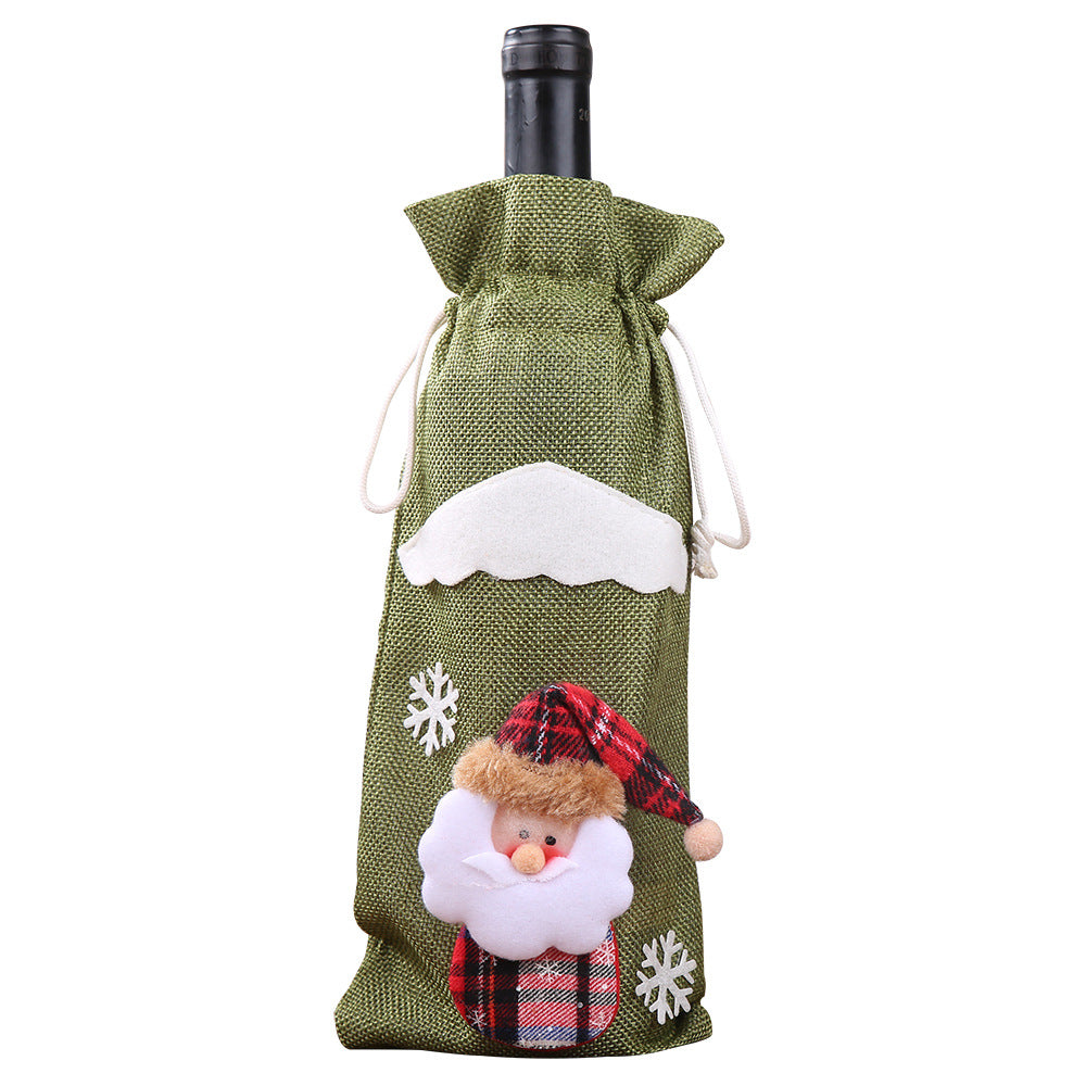 New Christmas decorations, Christmas wine bottle set, table decoration