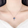 Fantasy Universe Planet Necklace with Small Design Sense Star Moon Set Zirconia Lock Bone Chain Necklace
