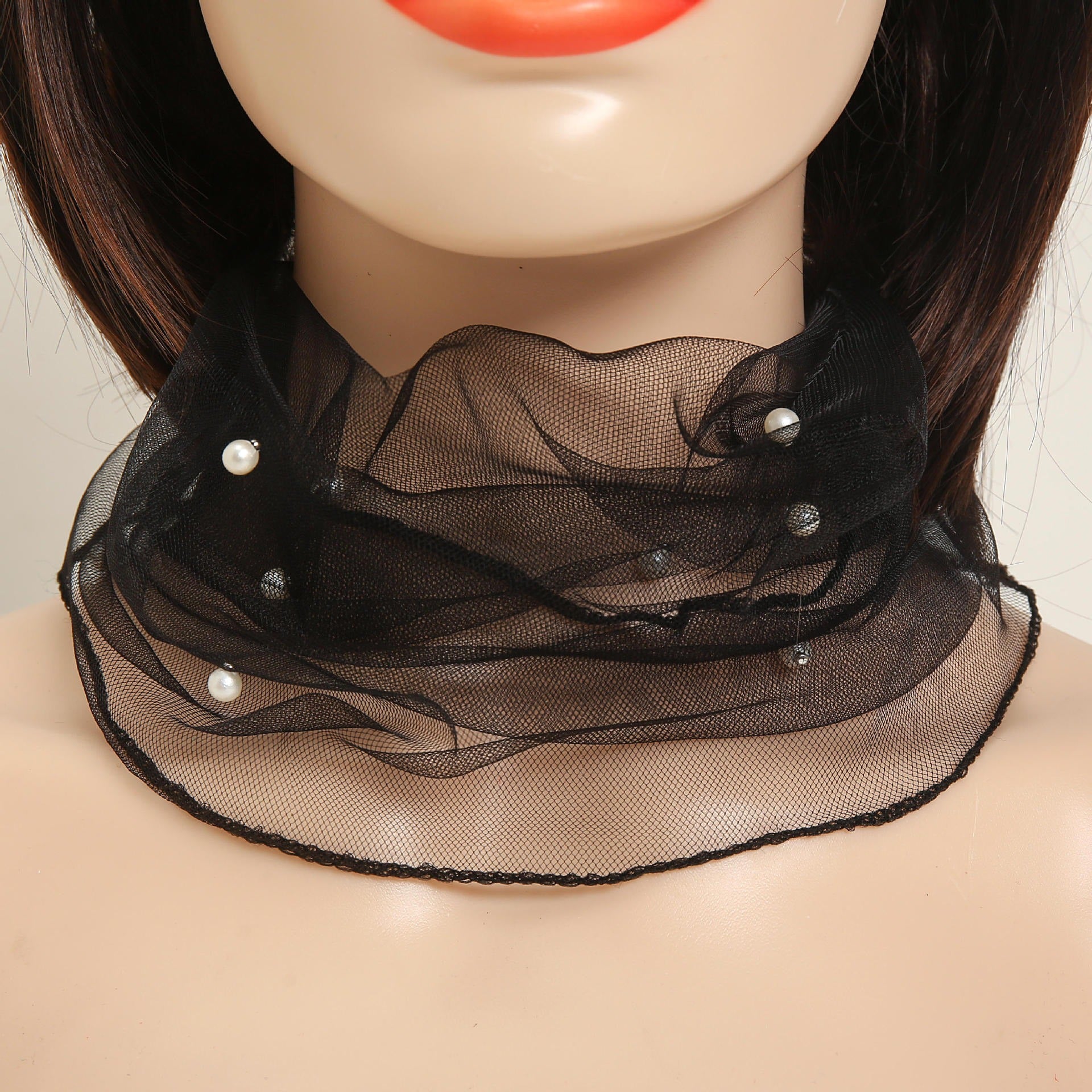 Mesh neck protection fashionable lightweight breathable scarf