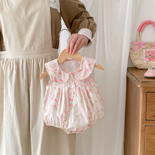 Baby Clothes SummerStyle Newborn Romper Girl Baby Onesie Princess 1-Month 100-Day Bodysuit Cotton