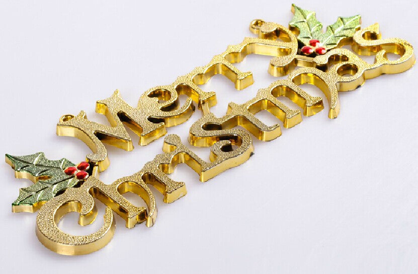 Christmas 14-60cm Three-Dimensional English Decorative Sign English Letter Sign Christmas Tree Decorative Sign Letter Pendant