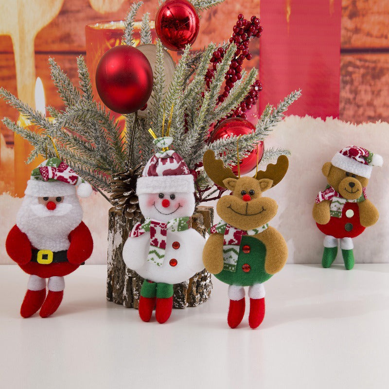Christmas Pin Small Cloth Fabric Small Pendant Doll Christmas Tree Pendant Christmas Decoration Supplies