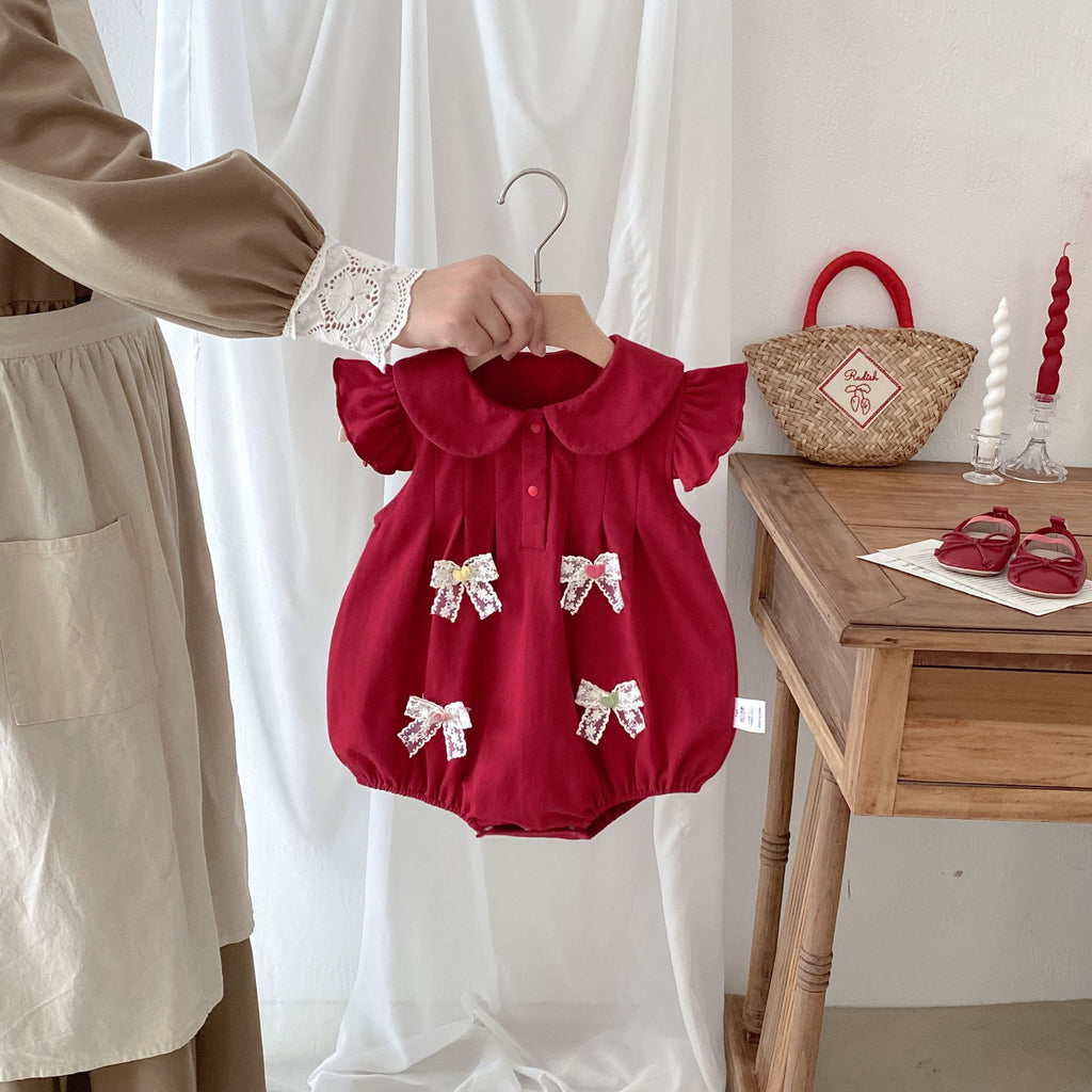 Summer Outfit Baby Romper Newborn Onesie Princess Bloomers Birthday Dress Lightweight Summer Clothing