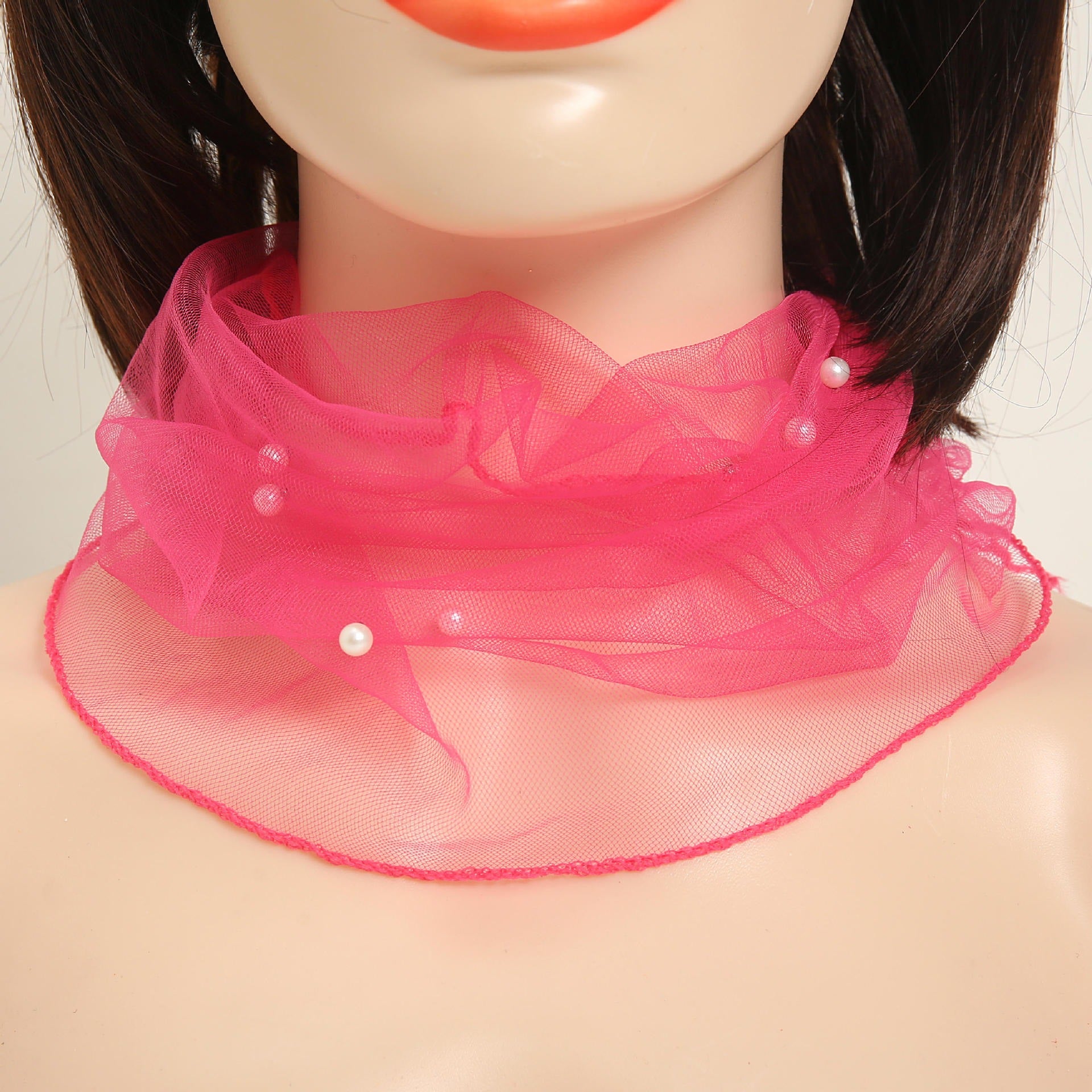Mesh neck protection fashionable lightweight breathable scarf