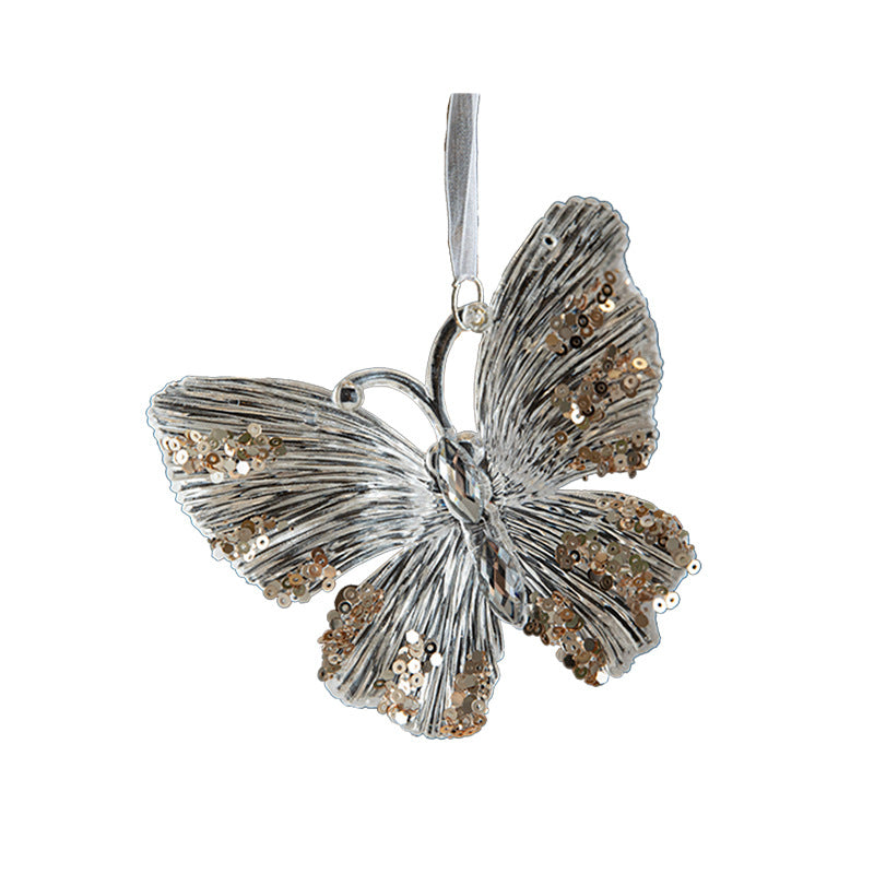 Christmas decoration sequins acrylic pendant transparent snowflake pendant Christmas tree scene decoration props