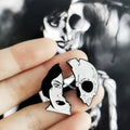 Divided Faces Enamel Pin Organ Brain Heart Brooches Backpack Clothes Lapel Pin Halloween Badge Punk Jewelry Gift for Friends