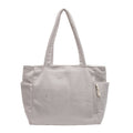 Corduroy Shoulder Tote Bag with Multiple Pockets