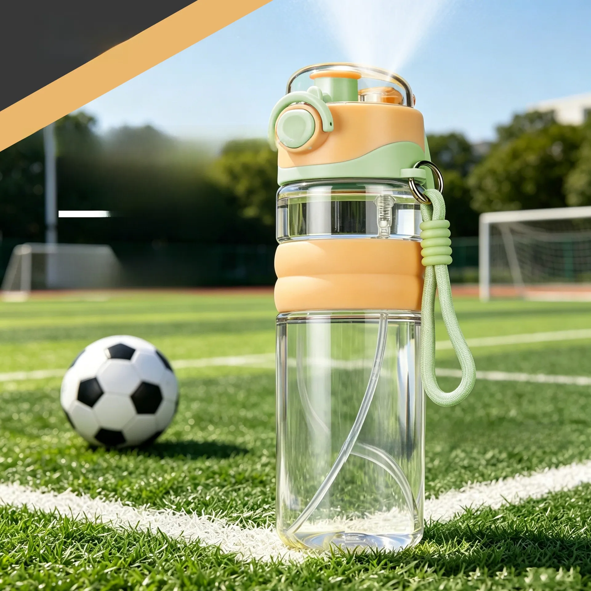 Spray Water Cup with Carrying Rope