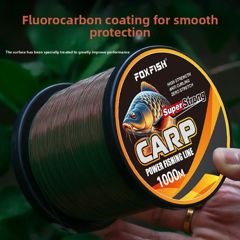 Color-changing nylon fishing line with excellent wear resistance