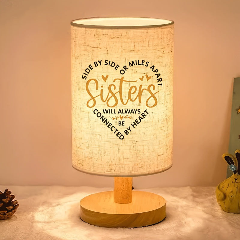 Decorative wooden table lamp