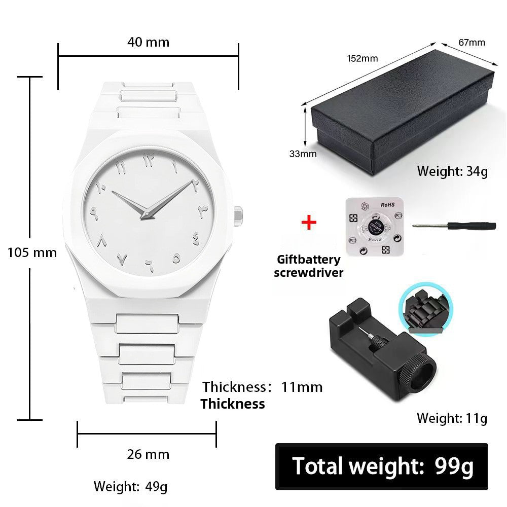 Plastic Quartz Watch, Waterproof Arabic Watch