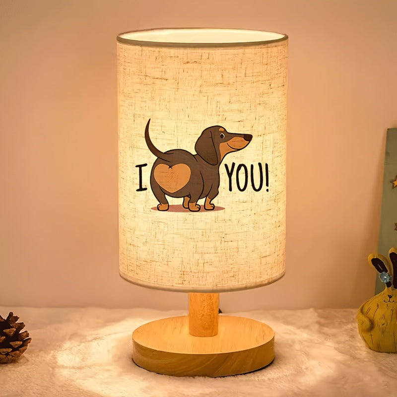 Decorative wooden table lamp