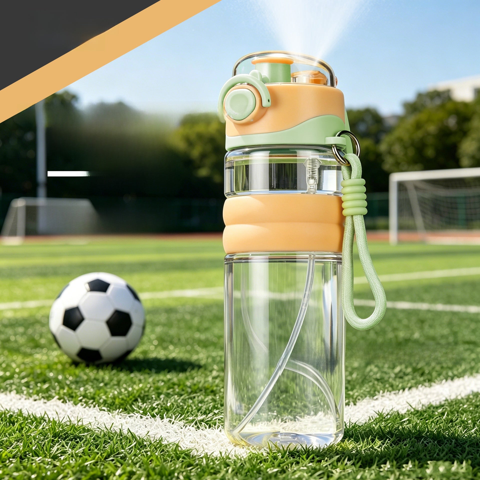 Spray Water Cup with Carrying Rope