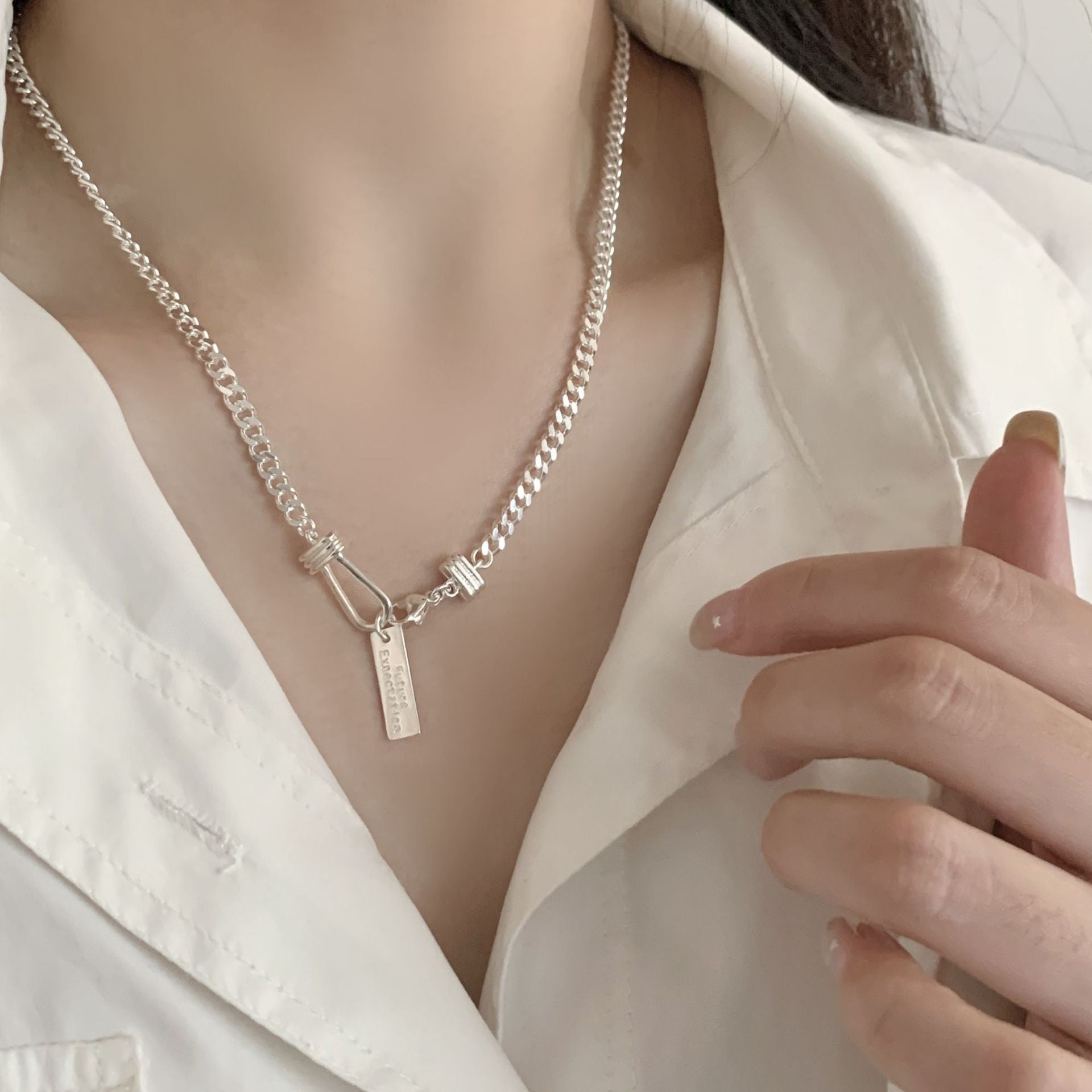 Elegant Water Drop Copper Necklace