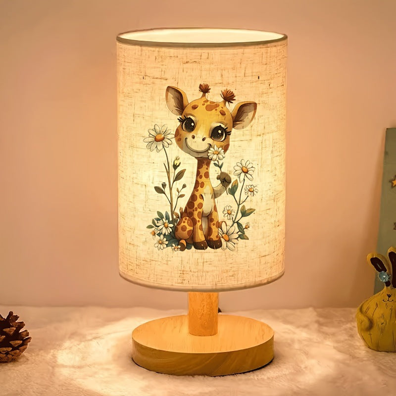 Decorative wooden table lamp