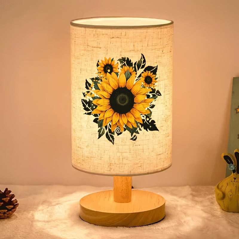 Decorative wooden table lamp