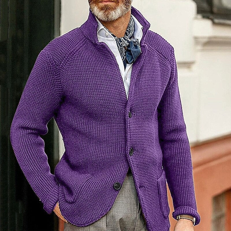 Men's Stand-up Collar Knit Sweater
