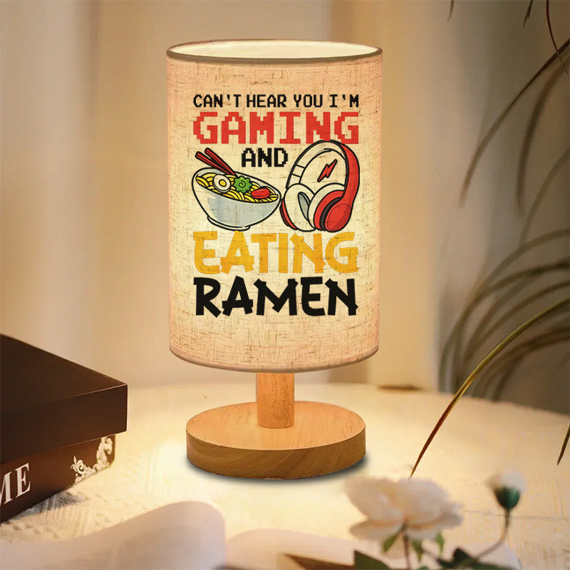 Decorative wooden table lamp