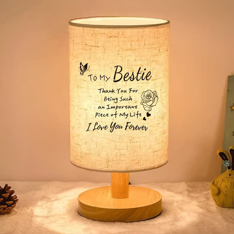 Decorative wooden table lamp