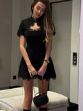 Lace Hollow-Out Slim Fit Dress