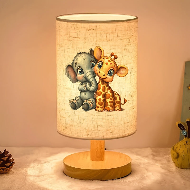 Decorative wooden table lamp