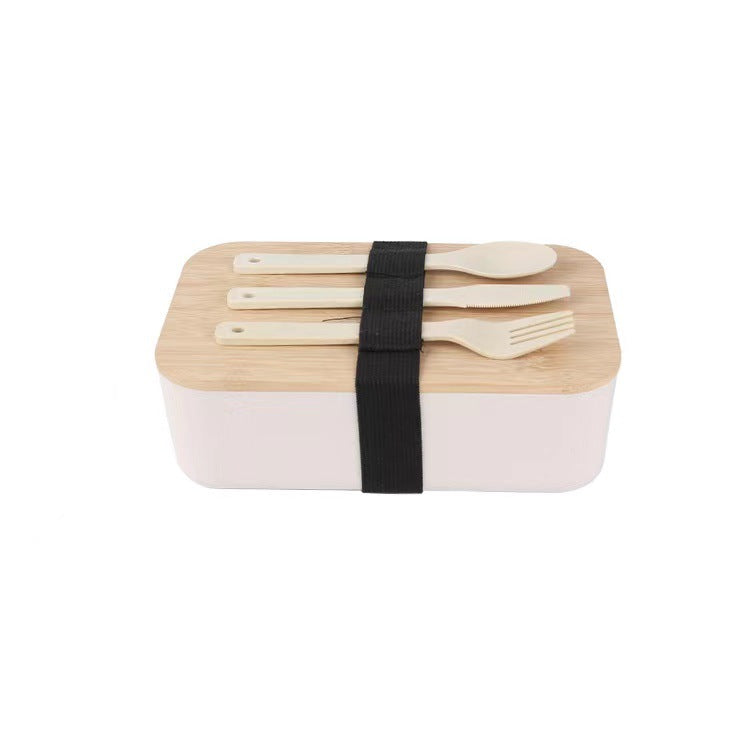 Double-Layer Bamboo-Lid Lunch Box